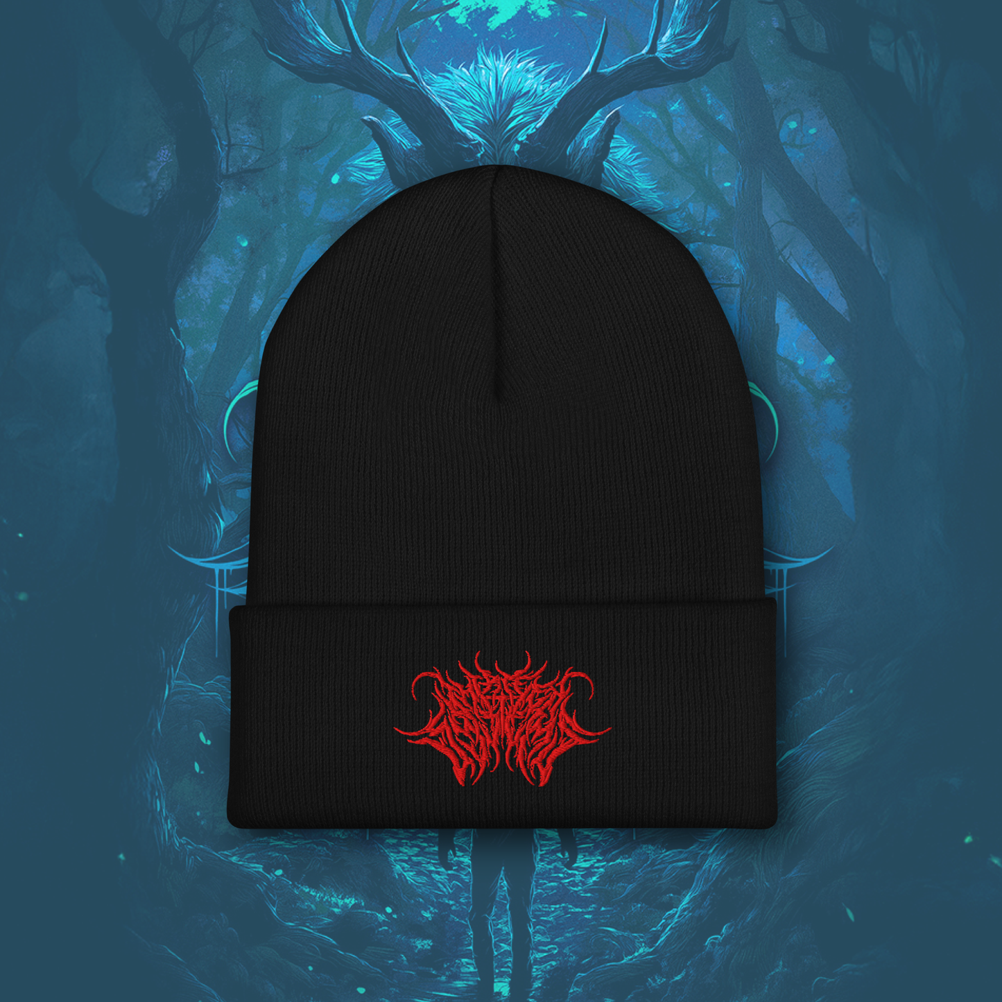 Deathcore Beanie - Black/Red