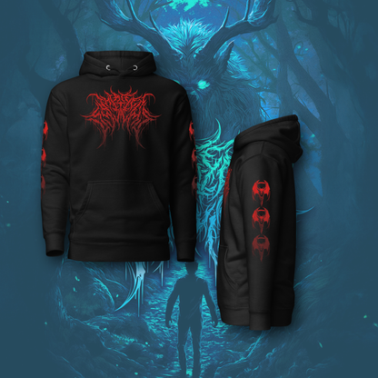 Thirteen Deathcore Hoodie - Red/Dark Red