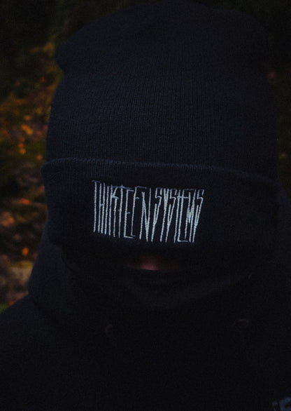 Thirteen Dark Logo Beanie - Black