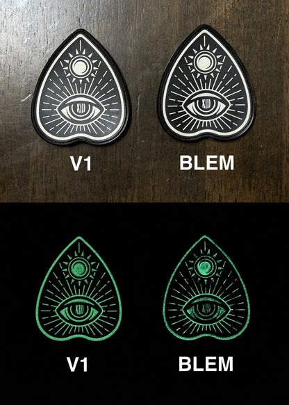 BLEM - Ouija Planchette PVC Patch - Federal Glow