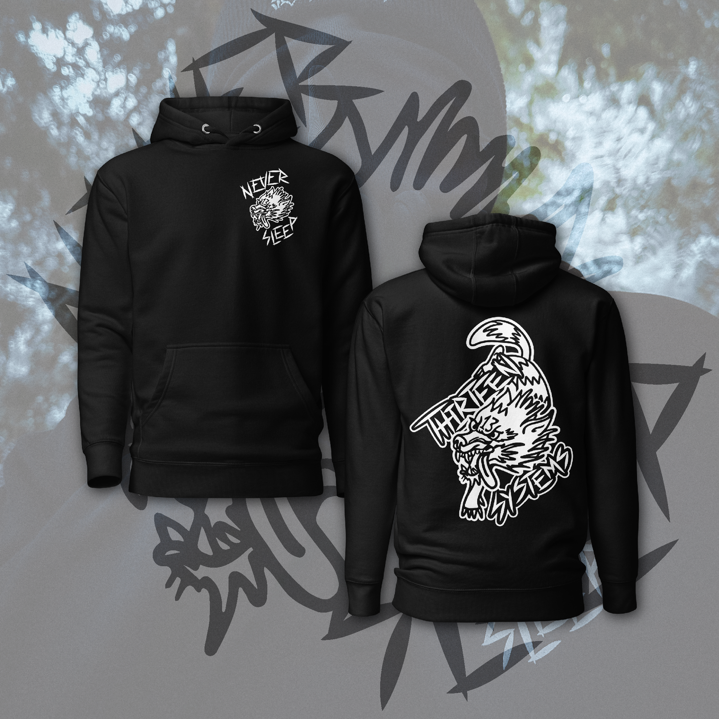 Never Sleep Wolf Hoodie