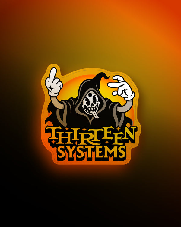 Thirteen Systems Halloween Reaper Patch - Orange/Orange Glow in the Dark