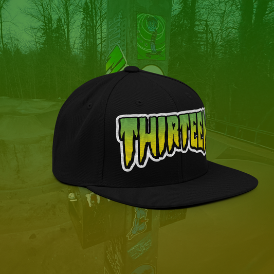 Thirteen Skate Flatbill Snapback Hat