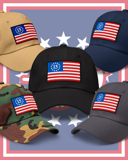 Thirteen Colonies Flag Dad Hat - Full Color