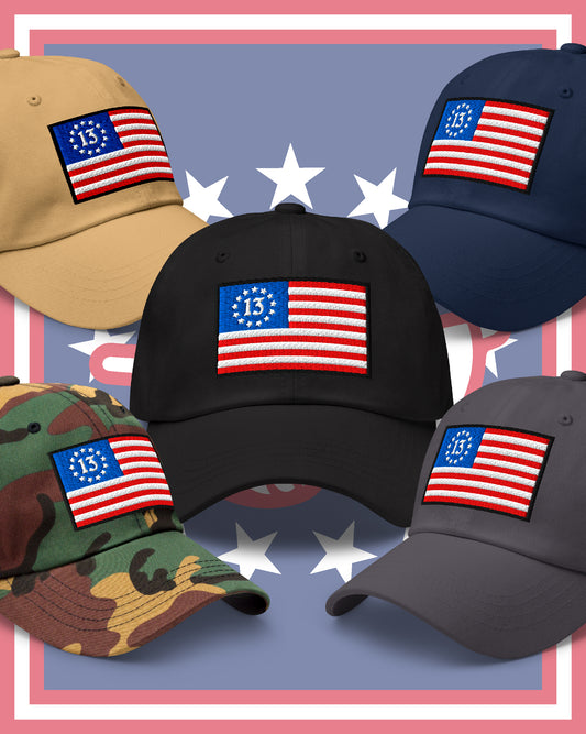 Thirteen Colonies Flag Dad Hat - Full Color