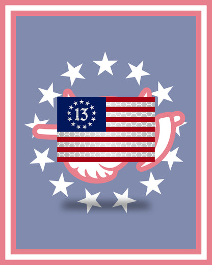 3x2 - Patriotic 13 Betsy Flag Patch