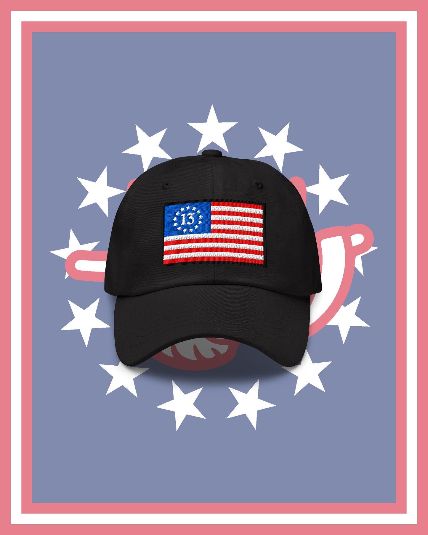 Thirteen Colonies Flag Dad Hat - Full Color
