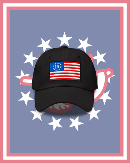 Thirteen Colonies Flag Dad Hat - Full Color