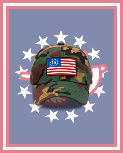 Thirteen Colonies Flag Dad Hat - Full Color