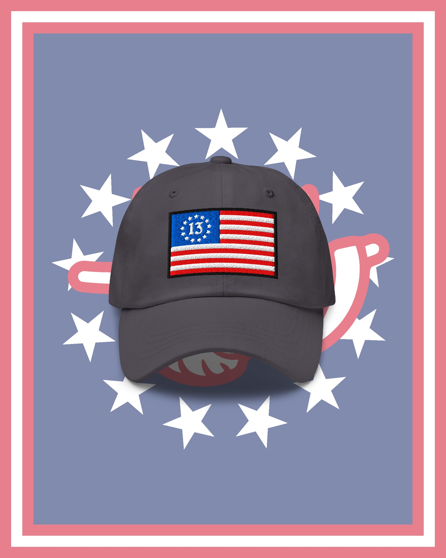 Thirteen Colonies Flag Dad Hat - Full Color