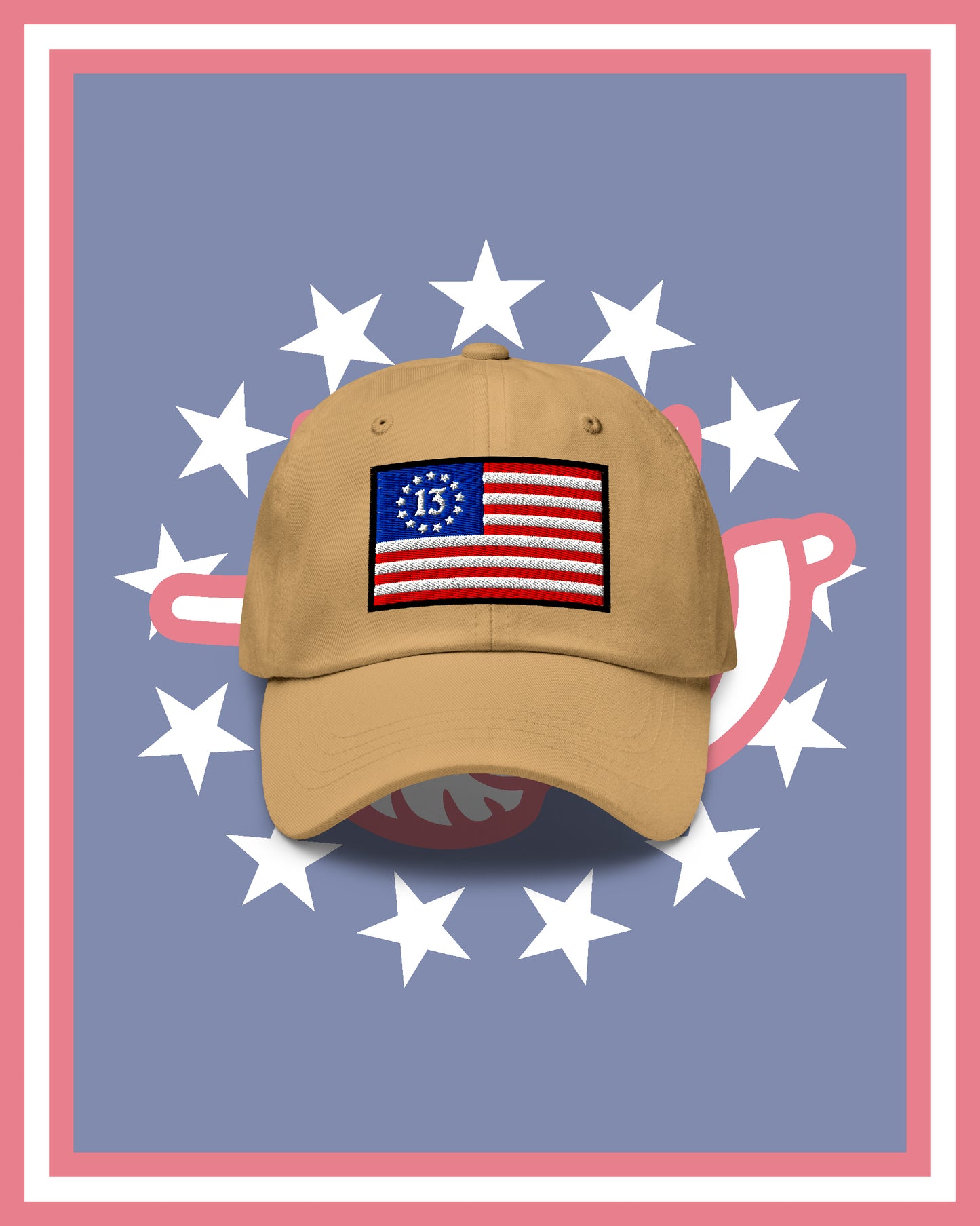 Thirteen Colonies Flag Dad Hat - Full Color