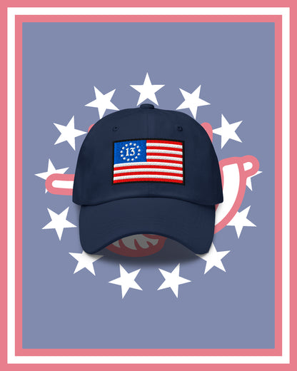 Thirteen Colonies Flag Dad Hat - Full Color