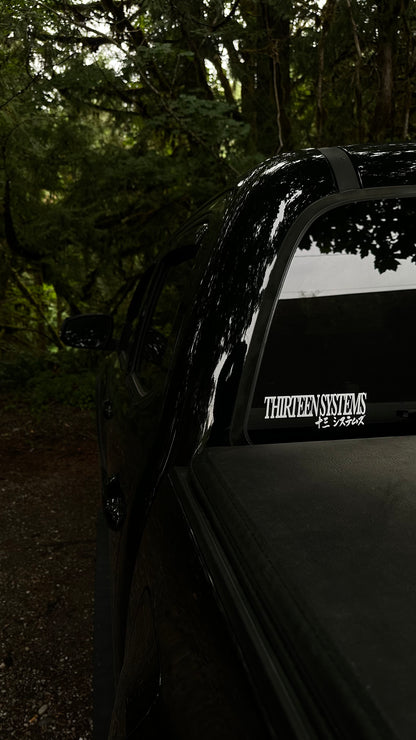 Thirteen Systems Driving Club Vinyl Decal - White