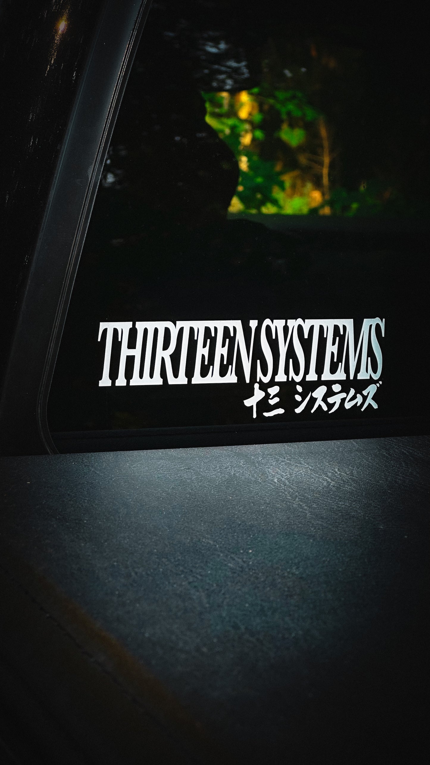 Thirteen Systems Driving Club Vinyl Decal - White