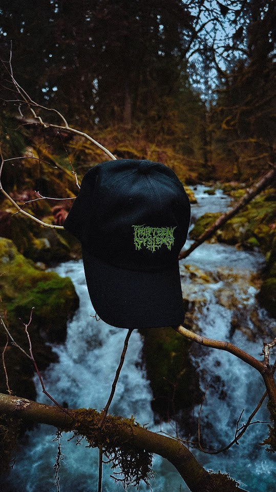 Death Metal Logo Dad Hat - Black/Toxic Green