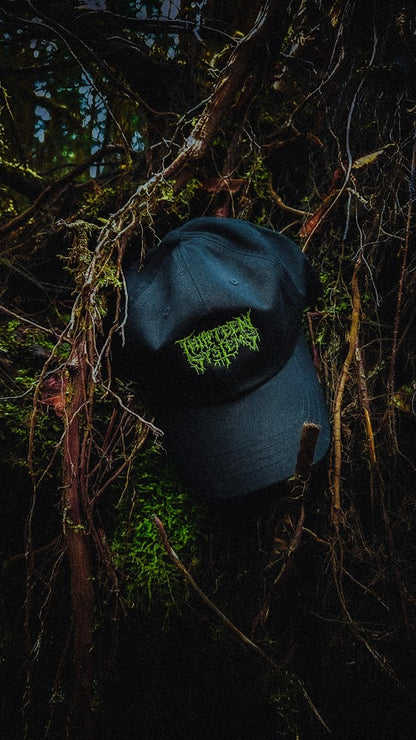 Death Metal Logo Dad Hat - Black/Toxic Green